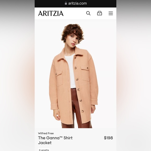 NWOT Aritzia Wilfred free Ganni shirt jacket - Picture 6 of 6